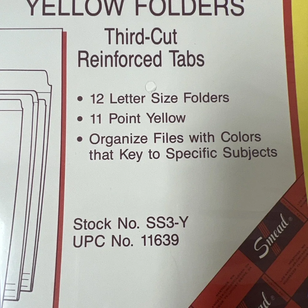 Lot Of‎ 5 Smead Third Cut Legal Size File Folders 3 Tabs Filing System Organize
